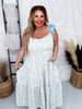 Blue Floral Smocked Maxi Dress - Whiskey Skies - J.NNA