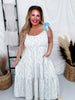 Blue Floral Smocked Maxi Dress - Whiskey Skies - J.NNA