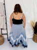 Blue Mineral Washed Tiered Hem Skirt - Whiskey Skies - OLI & HALI