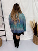 Blue Multi - Colored Ombre Sweater Cardigan - Whiskey Skies - ADORA