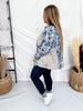 Blue Plaid Bleach Splatter Flannel With Stud Accents - Whiskey Skies - DAVI & DANI