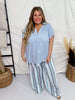 Blue Stripe Pants - Whiskey Skies - KORI AMERICA