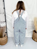 Blue & White Pinstriped Barrel Leg Overalls - Whiskey Skies - ODDI
