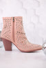 Blush Line Dance Rhinestone Booties - Whiskey Skies - CORKYS FOOTWEAR