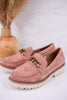 Blush Pink Loafers with Chain Detail - Whiskey Skies - CORKYS FOOTWEAR