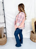 Blush Pink Square Neck Double Gauze Plaid Contrast Top - Whiskey Skies - POL CLOTHING INC.