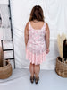 Blush Rose Floral Print Sleeveless Tiered Dress - Whiskey Skies - J.NNA