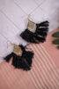 Boho Daze In Jet Black Earrings - Whiskey Skies - DIXIE BLISS