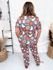 Boho Floral Ghost Short Sleeve Pajama Set - Whiskey Skies - SHIRLEY & STONE