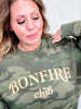 Bonfire Club Camo Long Sleeve Sweatshirt - Whiskey Skies - SOUTHERN BLISS COMPANY