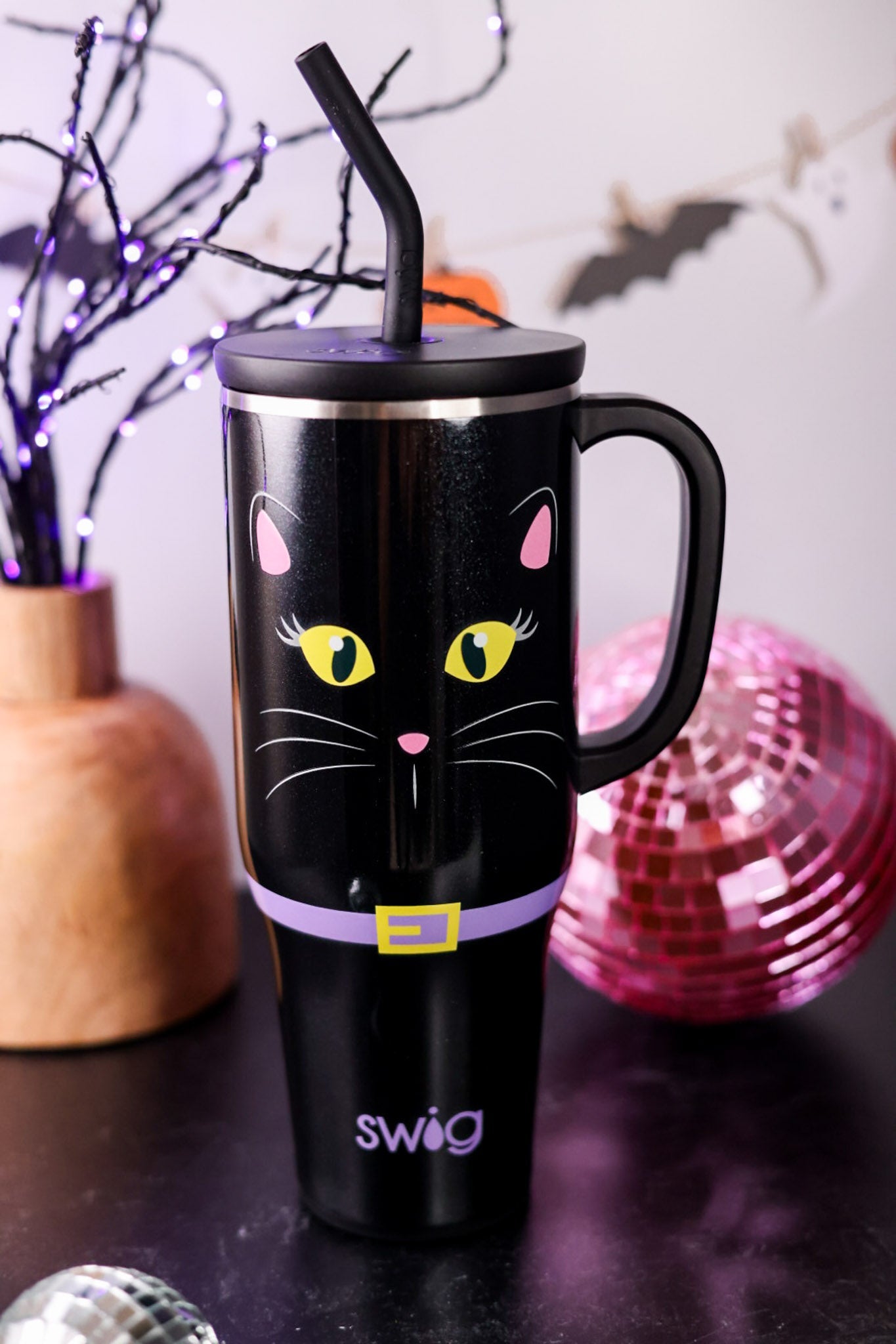Boo Crew Black Cat 40oz Mega Mug - Whiskey Skies - SWIG LIFE