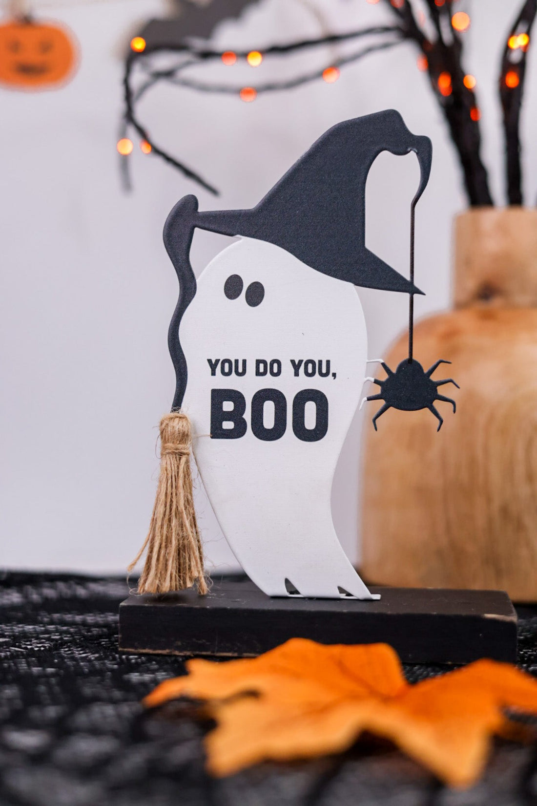 Boo Crew Ghost In Wood Stand (4 Styles) - Whiskey Skies - SPECIAL T IMPORTS INC