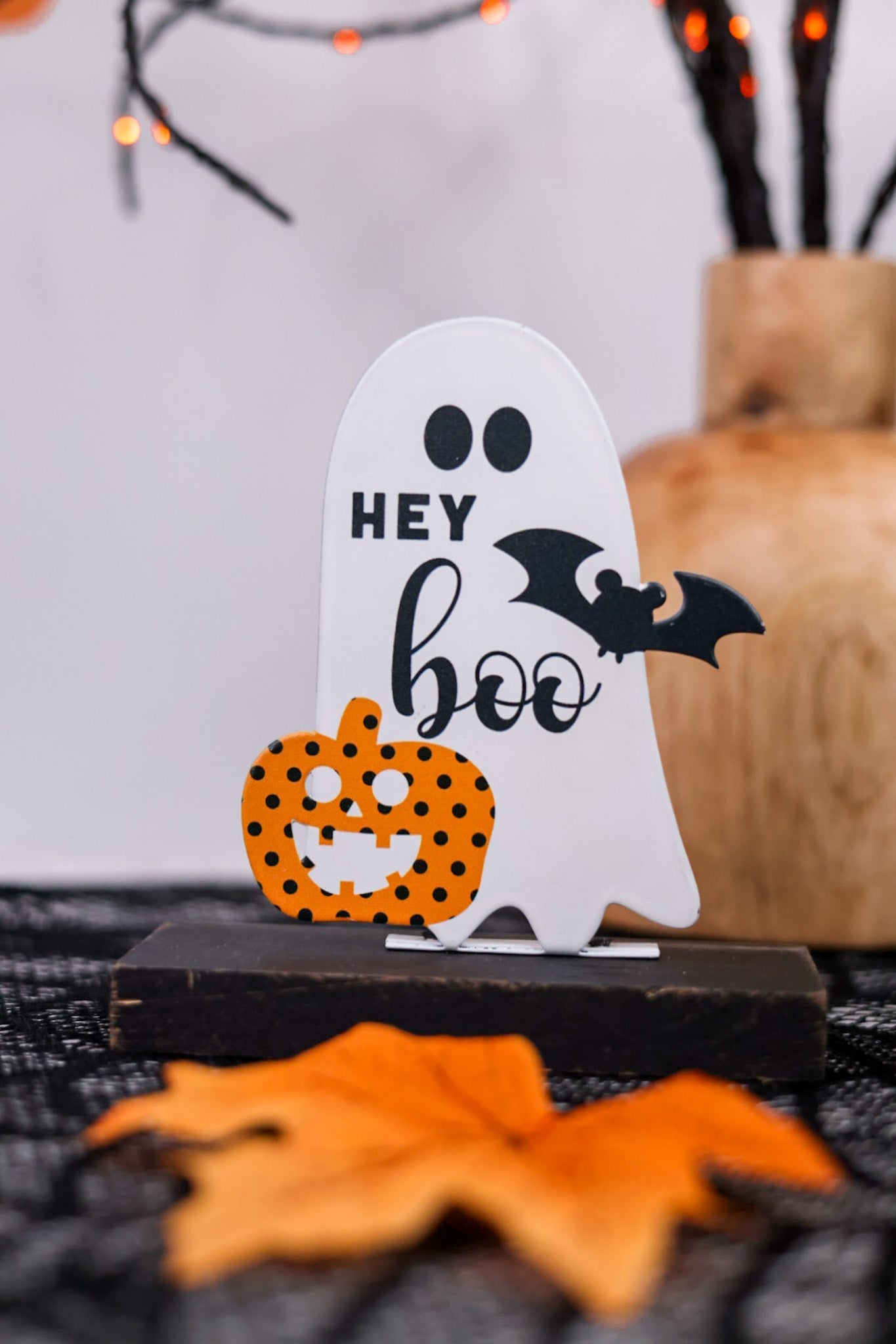 Boo Crew Ghost In Wood Stand (4 Styles) - Whiskey Skies - SPECIAL T IMPORTS INC