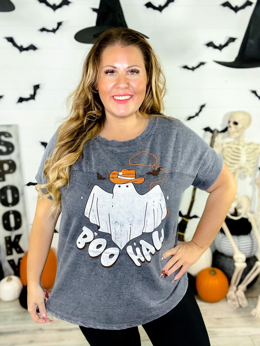 Boo Haw Cowboy Ghost Top - Whiskey Skies - SEW IN LOVE