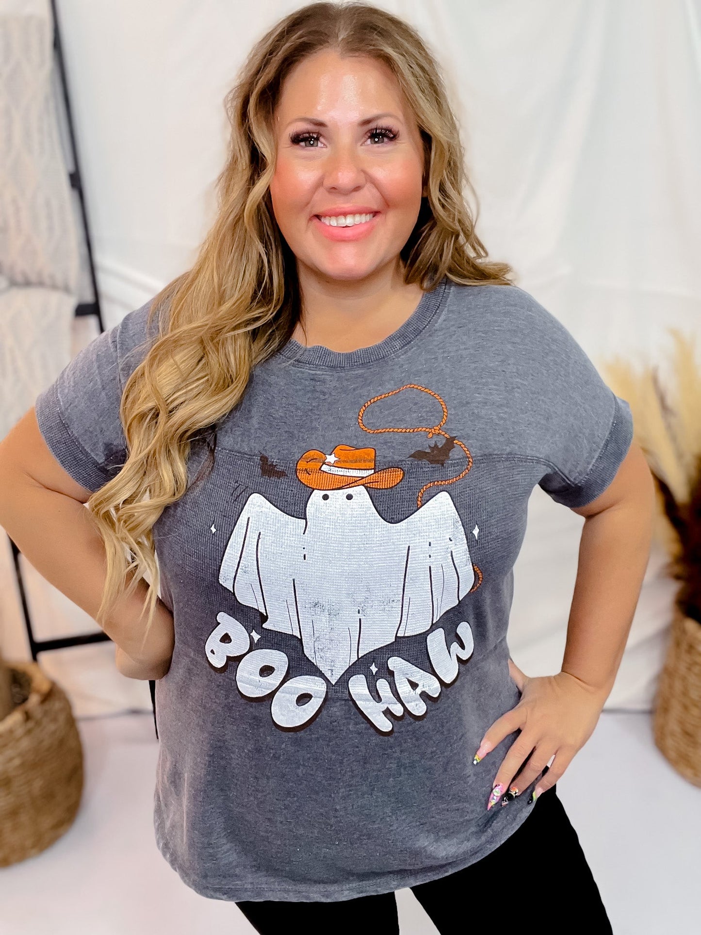 Boo Haw Cowboy Ghost Top - Whiskey Skies - SEW IN LOVE