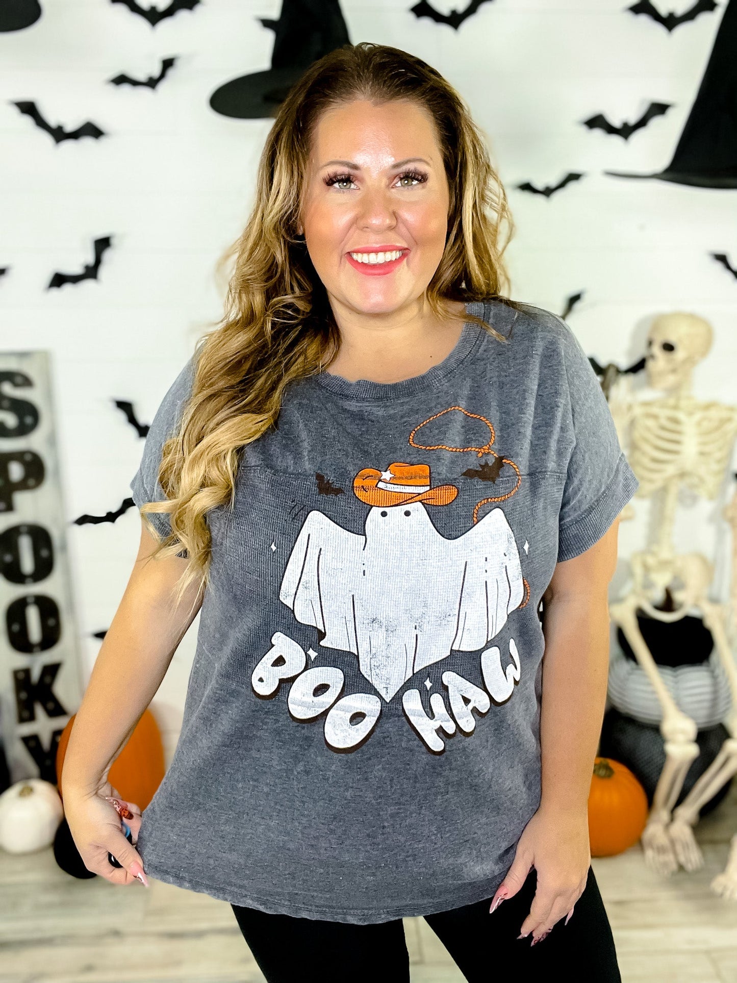 Boo Haw Cowboy Ghost Top - Whiskey Skies - SEW IN LOVE