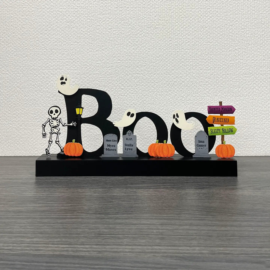 "Boo" Magnetic Word w/ Wood Base - Whiskey Skies - ROEDA STUDIO