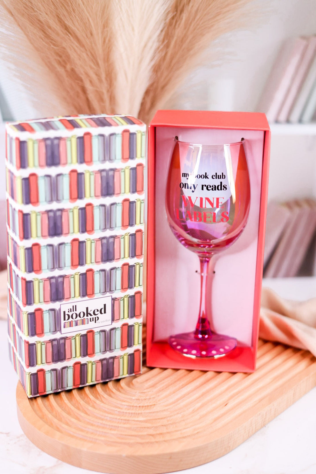 Book Club Wine Glass In Gift Box - Whiskey Skies - PAVILION