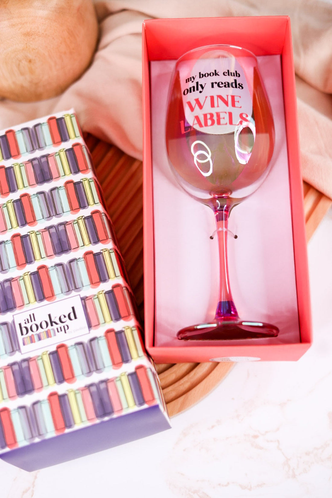 Book Club Wine Glass In Gift Box - Whiskey Skies - PAVILION