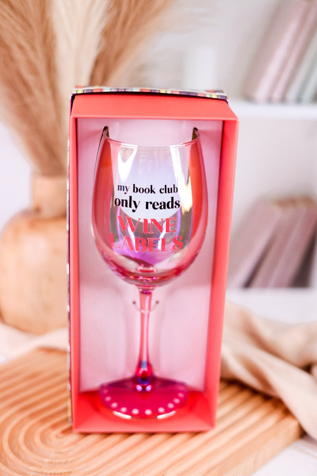 Book Club Wine Glass In Gift Box - Whiskey Skies - PAVILION