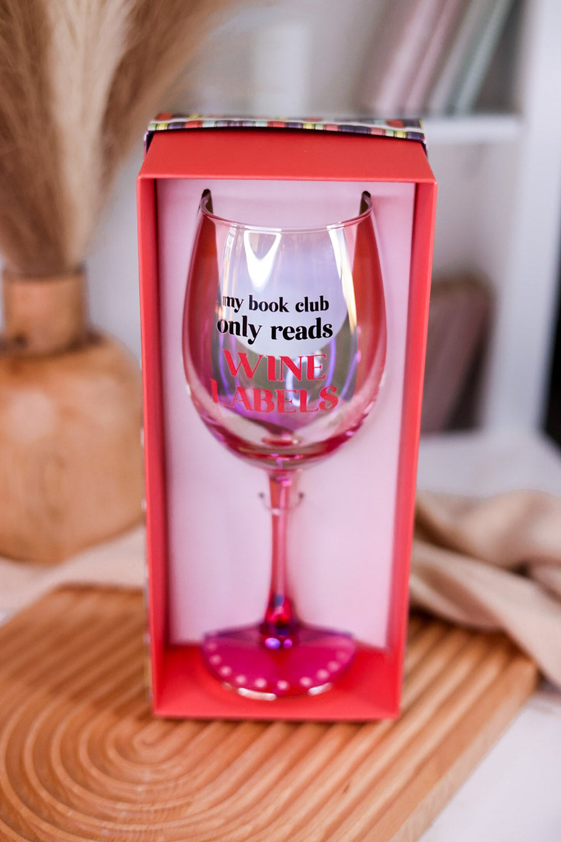Book Club Wine Glass In Gift Box - Whiskey Skies - PAVILION
