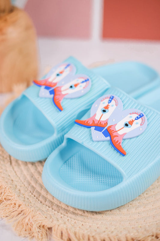 Boot Heart Pool Slides - Whiskey Skies - LIVING ROYAL