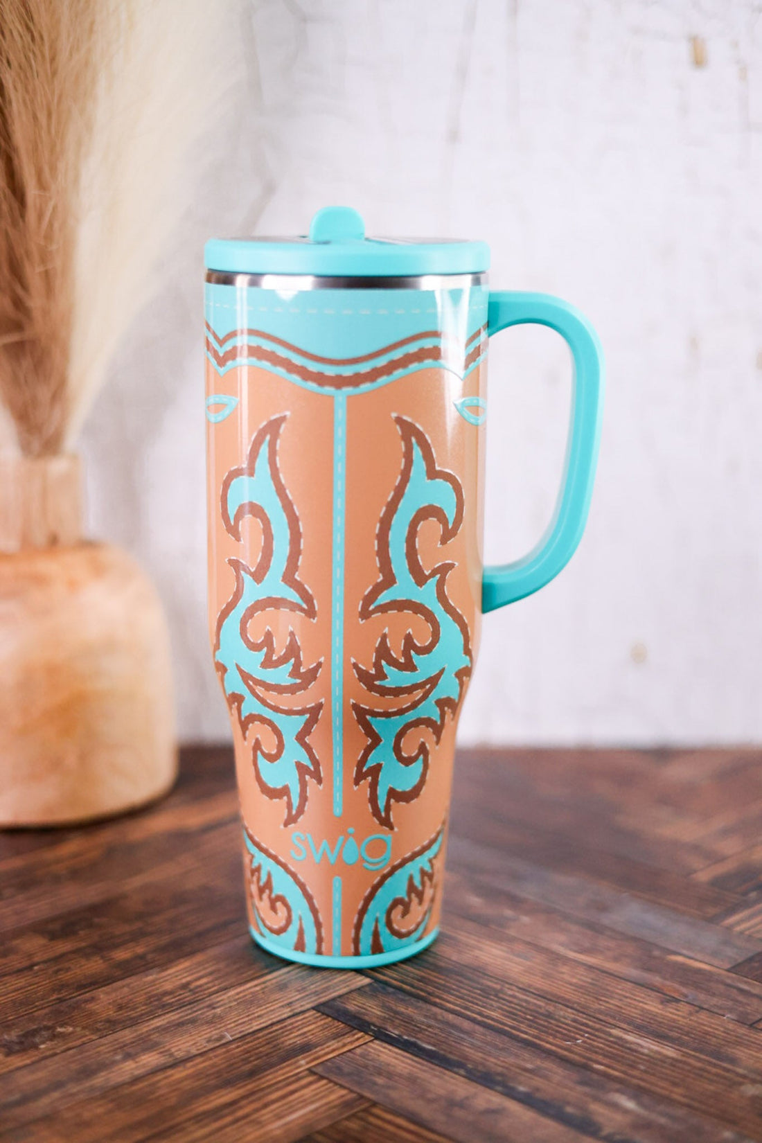 Boot Scootin' Turquoise 40oz Mega Mug - Whiskey Skies - SWIG LIFE