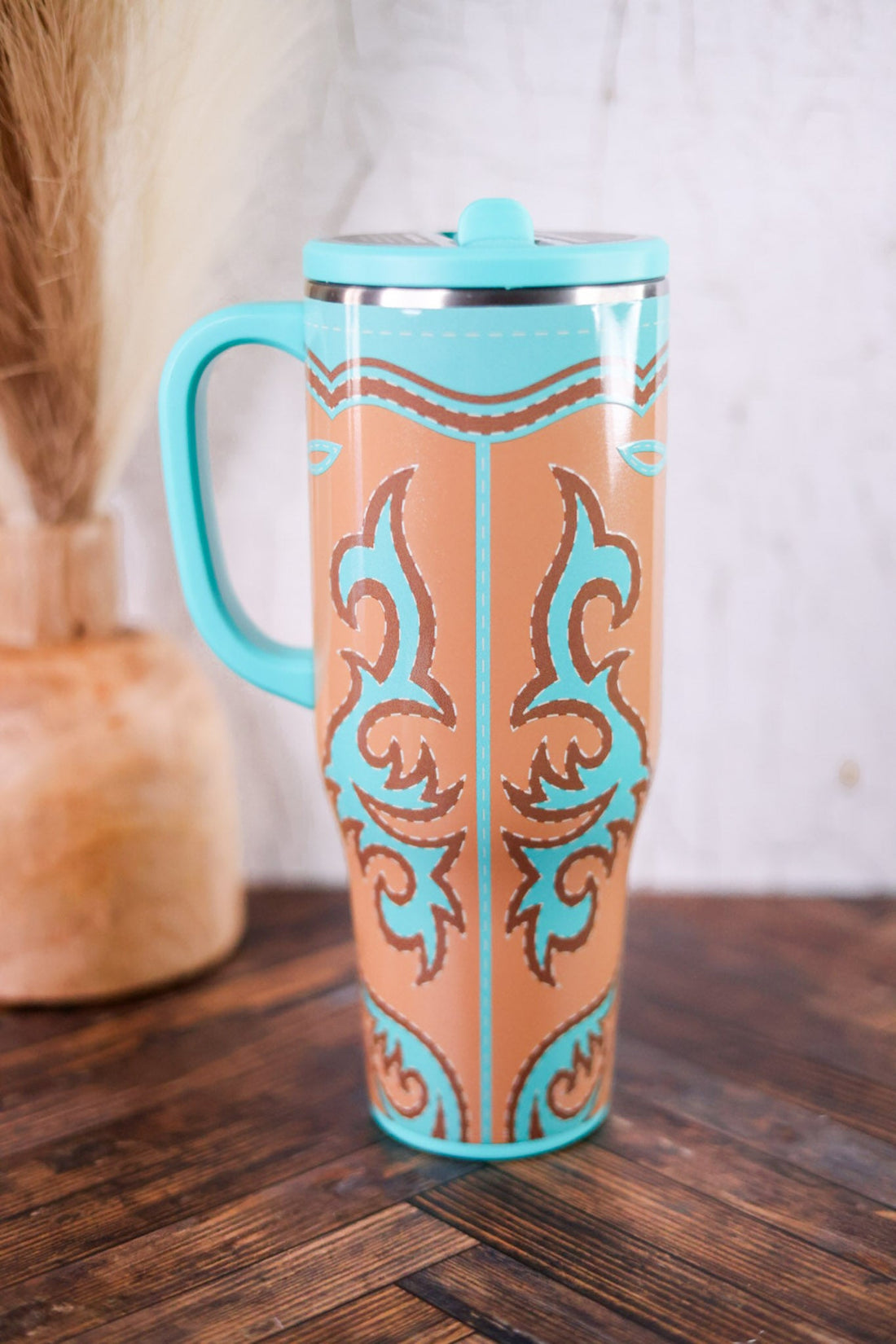 Boot Scootin' Turquoise 40oz Mega Mug - Whiskey Skies - SWIG LIFE