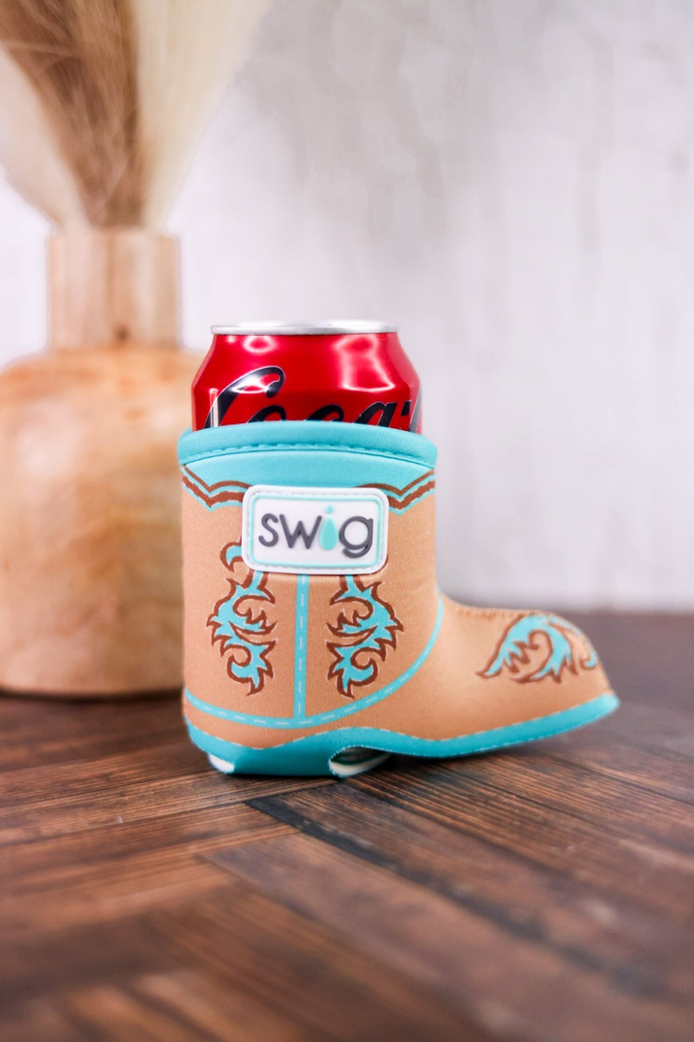 Boot Scootin' Turquoise Can Coolie W/ Card Pocket - Whiskey Skies - SWIG LIFE