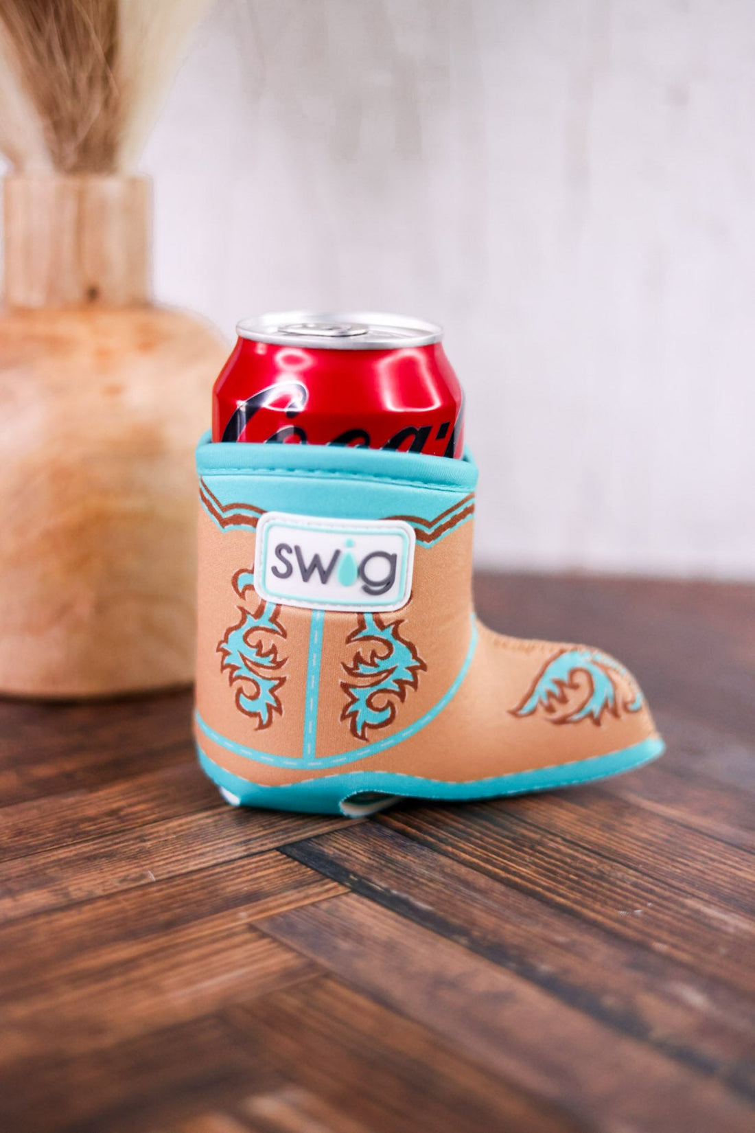 Boot Scootin' Turquoise Can Coolie W/ Card Pocket - Whiskey Skies - SWIG LIFE