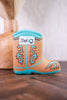 Boot Scootin' Turquoise Slim Can Coolie - Whiskey Skies - SWIG LIFE