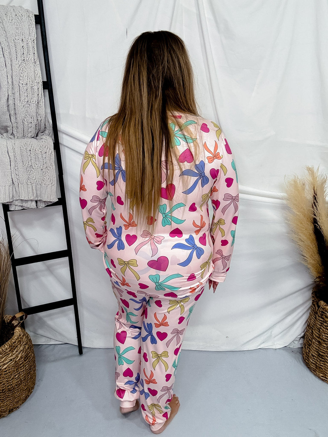 Bow's & Hearts Long Sleeve Loungewear PJ Set - Whiskey Skies - SHIRLEY & STONE