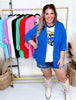 Boyfriend Cut Stretchy Open Front Blazer W/ Rolled Up Sleeves (8 Colors) - Whiskey Skies - ANDREE BY UNIT