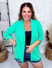 Boyfriend Cut Stretchy Open Front Blazer W/ Rolled Up Sleeves (8 Colors) - Whiskey Skies - ANDREE BY UNIT