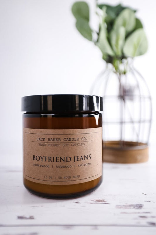 Boyfriend Jeans Candle - Whiskey Skies - JACK BAKER CANDLE CO.