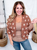 Brick & Latte Long Sleeve Open Knit Cardigan - Whiskey Skies - POL CLOTHING INC.