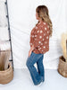 Brick & Latte Long Sleeve Open Knit Cardigan - Whiskey Skies - POL CLOTHING INC.