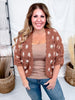 Brick & Latte Long Sleeve Open Knit Cardigan - Whiskey Skies - POL CLOTHING INC.