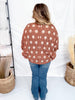 Brick & Latte Long Sleeve Open Knit Cardigan - Whiskey Skies - POL CLOTHING INC.