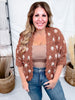 Brick & Latte Long Sleeve Open Knit Cardigan - Whiskey Skies - POL CLOTHING INC.