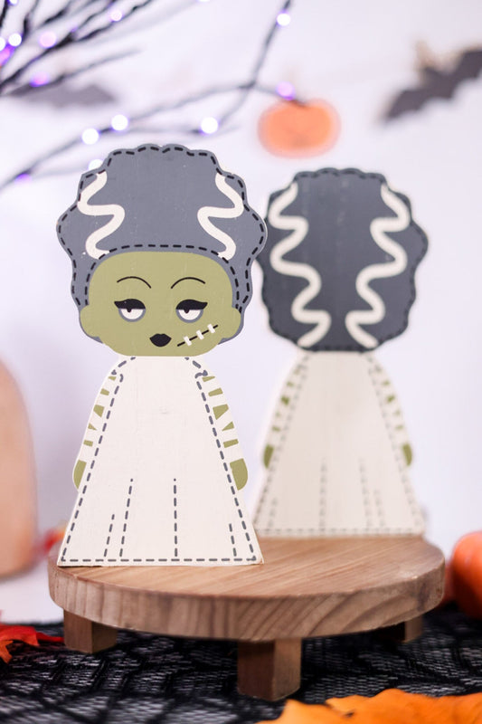 Bride Of Frankenstein Chunky Wood Sitter - Whiskey Skies - ADAMS & CO