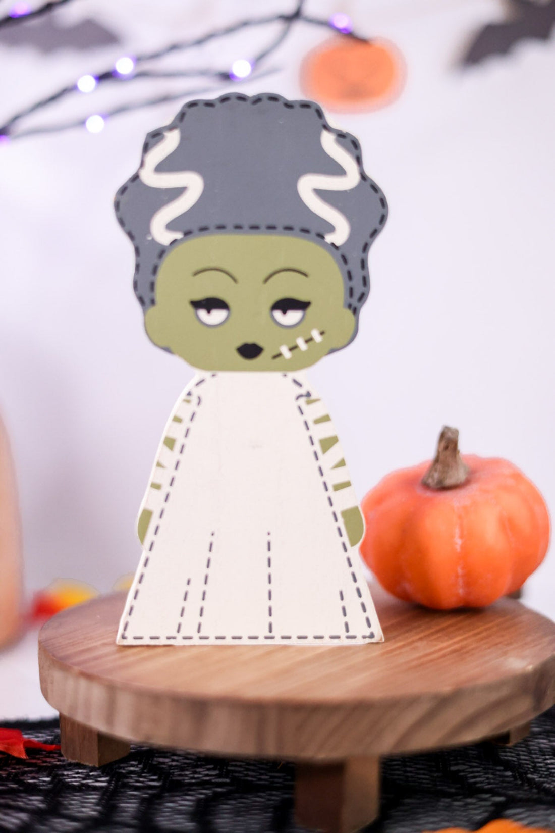 Bride Of Frankenstein Chunky Wood Sitter - Whiskey Skies - ADAMS & CO