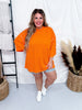 Bright Orange Reverse Stitch Front Pocket Top - Whiskey Skies - SEW IN LOVE