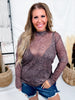 Bronzed Bloom Long Sleeve Mesh Top - Whiskey Skies - STERLING KREEK