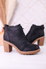Broomstick Black Heeled Booties - Whiskey Skies - CORKYS FOOTWEAR
