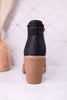 Broomstick Black Heeled Booties - Whiskey Skies - CORKYS FOOTWEAR