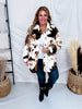 Brown & Black Cow Print Faux Fur Shacket - Whiskey Skies - DAVI & DANI
