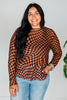 Brown & Black Long Sleeve Checkerboard Top - Whiskey Skies - DAVI & DANI