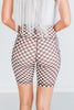 Brown Checkered Biker Shorts - Whiskey Skies - RODEO HIPPIE