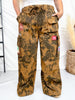 Brown Cow Camo Print Cargo Pants With Western Patches - Whiskey Skies - DAVI & DANI